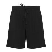 Zwart Diep Loszittende Shorts Kaffe , Black , Dames