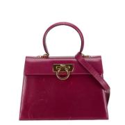 Pre-owned Leather handbags Salvatore Ferragamo Pre-owned , Purple , Da...