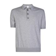 Katoen Kasjmier Polo Shirt Eleventy , Gray , Heren