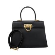 Pre-owned Leather handbags Salvatore Ferragamo Pre-owned , Black , Dam...