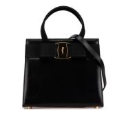 Pre-owned Leather handbags Salvatore Ferragamo Pre-owned , Black , Dam...