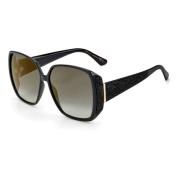 Zwarte Kunststof Zonnebril, UV-filter 3 Jimmy Choo , Black , Dames