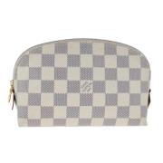 Pre-owned Canvas pouches Louis Vuitton Vintage , White , Dames