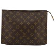 Pre-owned Canvas clutches Louis Vuitton Vintage , Brown , Dames