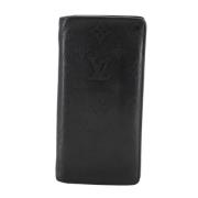 Pre-owned Leather wallets Louis Vuitton Vintage , Black , Dames