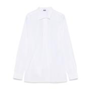 Wit Geborduurd Logo Knoopmanchet Overhemd Fay , White , Dames