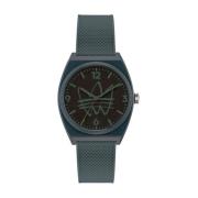 Groene Siliconen Horloge Quartz Analoog Adidas , Green , Dames