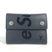 Pre-owned Leather wallets Louis Vuitton Vintage , Black , Dames