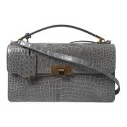 Exquise Alligatorleren Schoudertas Balenciaga , Gray , Dames