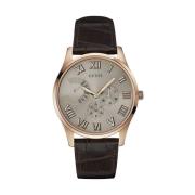 Bruin Polyethyleen Retrograde Kwarts Horloge Guess , Brown , Heren