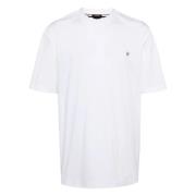 Katoenen T-shirt met geborduurd logo Hugo Boss , White , Heren