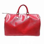 Pre-owned Leather handbags Louis Vuitton Vintage , Red , Dames