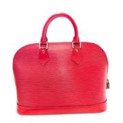 Pre-owned Leather handbags Louis Vuitton Vintage , Red , Dames