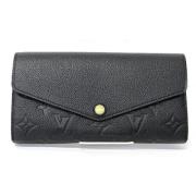 Pre-owned Leather wallets Louis Vuitton Vintage , Black , Dames