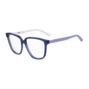 Blauwe Acetaatframe Bril Stijlvol Model Love Moschino , Blue , Dames