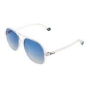 Witte Unisex Zonnebril Aviator Stijl Polaroid , White , Unisex