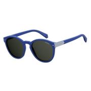 Blauwe plastic zonnebril categorie 3 Polaroid , Blue , Unisex