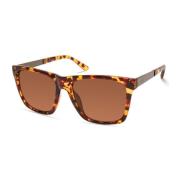 Bruine Resin Zonnebril met UV-bescherming Guess , Brown , Heren