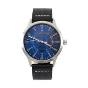 Luxe Leren Quartz Analoog Horloge Timberland , Black , Heren