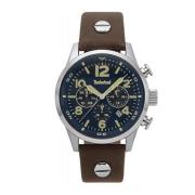 Leren Band Kwarts Horloge, Roestvrij Staal Timberland , Brown , Heren