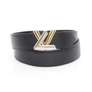 Pre-owned Leather belts Louis Vuitton Vintage , Black , Dames