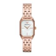 Roze Goud Quartz Analoog Horloge Armani , Pink , Dames