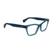 Stijlvolle Blauwe Acetaat Bril Lanvin , Blue , Dames