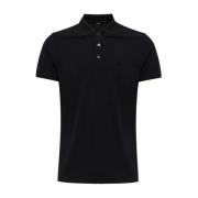 Zwarte Polo met korte mouwen Fendi , Black , Heren