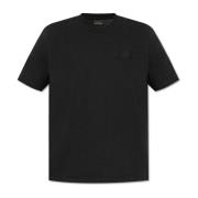 T-shirt met logopatch Paul & Shark , Black , Heren