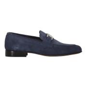 Suède Kalveren Penny Loafers Bruno Magli , Blue , Heren