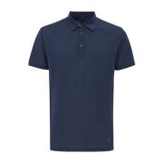 Navy Blue Polo Shirt Classic Collar Corneliani , Blue , Heren