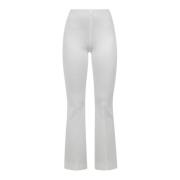 Cropped Flared Broek Liviana Conti , White , Dames