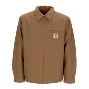 Omkeerbare Waterdichte Jas met Kraag Carhartt Wip , Brown , Heren