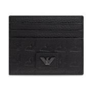 Kaarthouder met logo Emporio Armani , Black , Heren