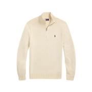 Beige Cotton Quarter-Zip Jumper Andover Cream Polo Ralph Lauren , Beig...