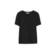 Scuba Crewneck T-shirt met Monogram Max Mara , Black , Dames