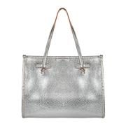 Stijlvol Zwart Leren Handtas Gianni Chiarini , Gray , Dames