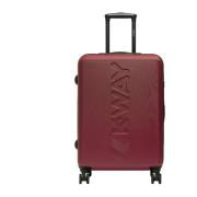 Middelgrote Trolley Koffers K-Way , Red , Unisex