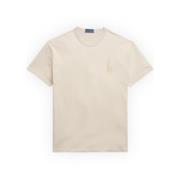 Custom Slim-Fit Katoenen T-Shirt Polo Ralph Lauren , Gray , Heren