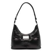 Gewatteerde Zwarte Schoudertas Maison Margiela , Black , Dames