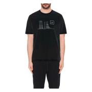 Zwart Katoen Regular Fit T-Shirt C.p. Company , Black , Heren