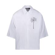 Aloe Shirt met Palmboomprint Jacquemus , White , Heren