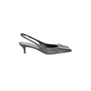 Vintage Denim Slingback met Strass Roberto Festa , Black , Dames