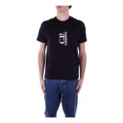 Logo Front T-shirt Elevate Casual Style C.p. Company , Blue , Heren