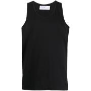 Luxe Zwarte Tanktop Comme des Garçons , Black , Heren