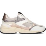 Witte Suède Lage Sneakers voor Dames Piedi Nudi , Multicolor , Dames