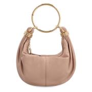 Leren Hobo Tas met Top Handvat Chloé , Pink , Dames