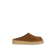 Bruine Suède Logo Sandalen Slip-On Marni , Brown , Heren