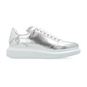 Techy Oversized Sneakers Zilver Logo Alexander McQueen , Gray , Dames