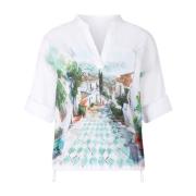 Oversized Blouse Shirt met Print Marc Cain , Multicolor , Dames